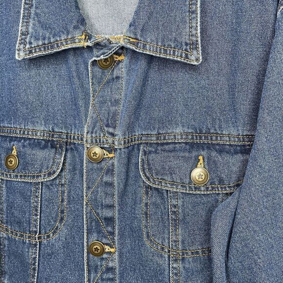 Vintage DUKE HABAND Mens Denim Trucker Jeans Jacket EUC 100% Cotton Sz Medium M - Picture 3 of 6